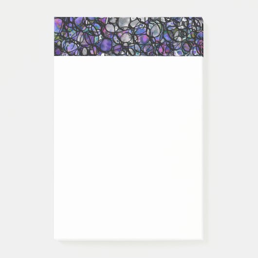 Met de Hand Getekende Abstracte Cirkels, Blauw, Pa Post-it® Notes (Voorkant)