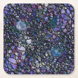 Met de Hand Getekende Abstracte Cirkels, Blauwe, P Kartonnen Onderzetters