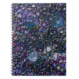 Met de Hand Getekende Abstracte Cirkels, Blauwe, P Notitieboek