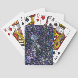 Met de Hand Getekende Abstracte Cirkels, Blauwe, P Pokerkaarten