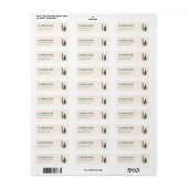 Met de hand getekende abstracte kerstboom adres etiket (Full Sheet)