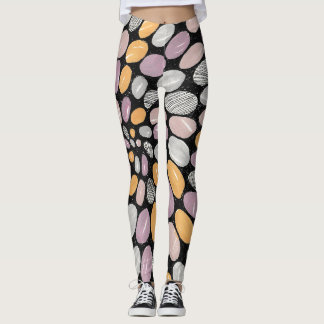 Met de Hand Getekende Abstracte Kunst Leggings