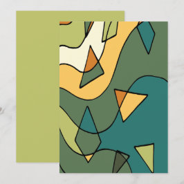 Met de hand getekende abstracte vintage ontwerp ha kaart