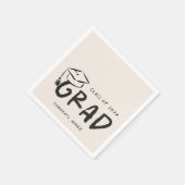 Met de hand getekende afstudeerhoed Doodle handges Servet (Hoek)