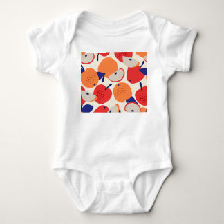 Met de hand getekende appels: trendy naadloos. romper