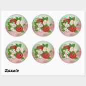 Met de Hand Getekende Appelstickers – Rustic Moder Ronde Sticker (Vel)