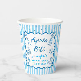 Met de Hand Getekende Apres Ski Persoonlijke Baby Papieren Bekers