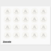 Met de Hand Getekende Auto Doodle Moderne Trouw Ronde Sticker (Vel)