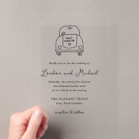 Met de Hand Getekende Auto Doodle Moderne Trouwdag