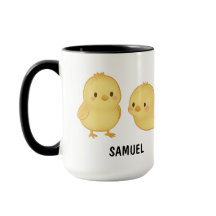 Met de hand getekende baby kuiken aangepaste cute