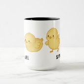 Met de hand getekende baby kuiken aangepaste cute mok (Midden)