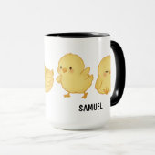 Met de hand getekende baby kuiken aangepaste cute mok (Voorkant rechts)