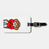 Met de hand getekende Beagle Moeder Bagagelabel (Voorkant horizontaal)