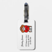 Met de hand getekende Beagle Moeder Bagagelabel (Achterkant verticaal)