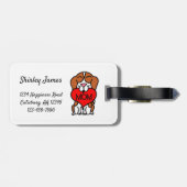 Met de hand getekende Beagle Moeder Bagagelabel (Achterkant horizontaal)
