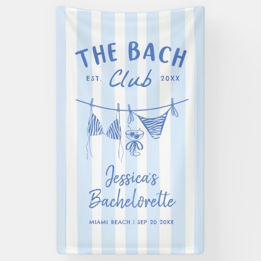 Met de Hand Getekende Bikini's Kust Afscheid Weeke Spandoek (Verticaal)