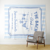 Met de Hand Getekende Bikini's Kust Afscheid Weeke Wandkleed (In Situ (horizontaal))