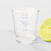 Met de Hand Getekende Bikini's Kust Bachelorette W Shot Glas (Achterkant)