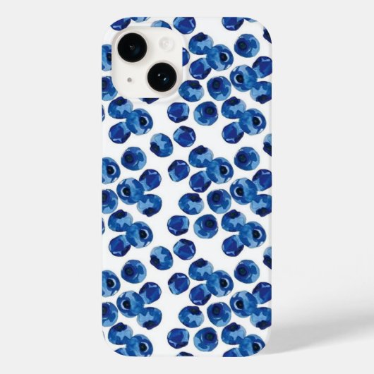 Met de hand getekende blauwe bes fruit case (Achterkant)