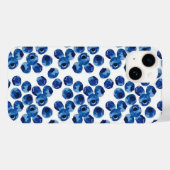 Met de hand getekende blauwe bes fruit case (Achterkant (horizontaal))