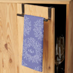 Met de hand getekende blauwe bruiloft voor monogra theedoek<br><div class="desc">De kroon van bladeren met de hand voegt je eigen monogram bruiloft toe of koppels geven gepersonaliseerde keukenhanddoek in blauw paars en wit. Andere overeenkomende objecten zijn beschikbaar. Originele tekening en ontwerp door www.mylittleeden.com en www.mylittleedenweddings.com</div>