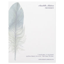 Met de hand getekende blauwe grijze waterverf veer