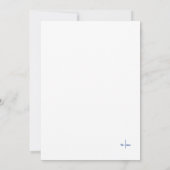 Met de Hand Getekende Blauwe Huwelijk Save The Date (Achterkant)