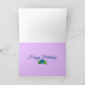 met de hand getekende blauwe hydrangea - verjaarda kaart (Binnen)