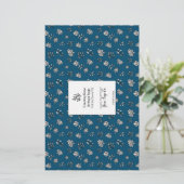 Met de hand getekende blauwe Rozen & lederen patro (Staand voorkant)