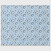 Met de hand getekende blauwe winterpatroon wikkelp cadeaupapier (Vlak)