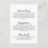 Met de hand getekende bloemdetails voor de bruilof informatiekaartje (Achterkant)