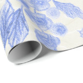 Met de hand getekende bloemen cadeaupapier (Rol Hoek)