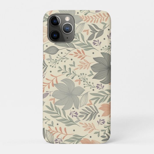 Met de Hand Getekende Bloemen Case-Mate iPhone Case (Achterkant)