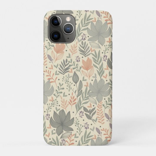 Met de Hand Getekende Bloemen Case-Mate iPhone Hoe Case (Achterkant)