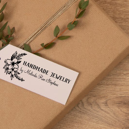 Met de hand getekende bloemen en groen, ambachteli rubberstempel