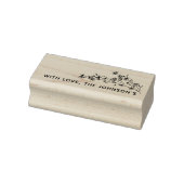 Met de hand getekende bloemen met liefde familiena rubberstempel (Stempel)