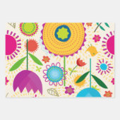 Met de hand getekende bloemen, papier voor vlotter inpakpapier vel (Voorkant)