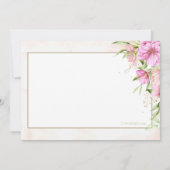Met de Hand Getekende Bloesem Bruiloft Uitnodiging (Achterkant)