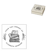 Met de hand getekende boeken laten aangepaste boek rubberstempel (Gestempeld)