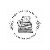 Met de hand getekende boeken laten aangepaste boek rubberstempel (Afrduk)