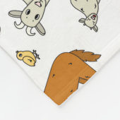 Met de Hand Getekende Boerderijdieren Fleece Deken (Hoek)