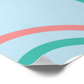 Met de hand getekende Bohemische naadloos patroon  Poster (Hoek)