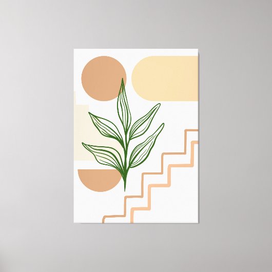 Met de hand getekende boho Muurkunst #2 Canvas Afdruk (Voorkant)