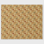 Met de hand getekende Boho wilde bloem en besprint Cadeaupapier (Vlak)