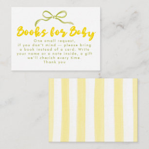 Met de hand getekende boog Boeken voor baby baby s Informatiekaartje