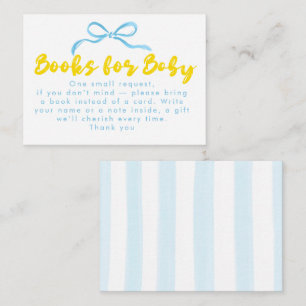 Met de hand getekende boog Boeken voor baby baby s Informatiekaartje