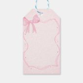 Met de hand getekende boog elegante frame stippen cadeaulabel (Achterkant)