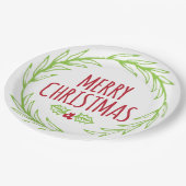 Met de hand getekende Borden voor prettig kerstpap Papieren Bordje (Gekanteld)