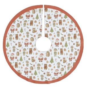 Met de hand getekende bosdieren Kerstmis - Boomkle Kerstboom Rok