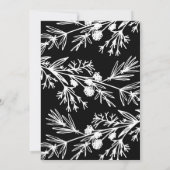 Met de Hand Getekende Botanische Bladeren Save the Kaart (Achterkant)